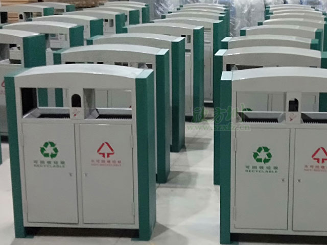 戶外鋼板垃圾桶廠家直銷(xiāo)湖北宜昌景區(qū)