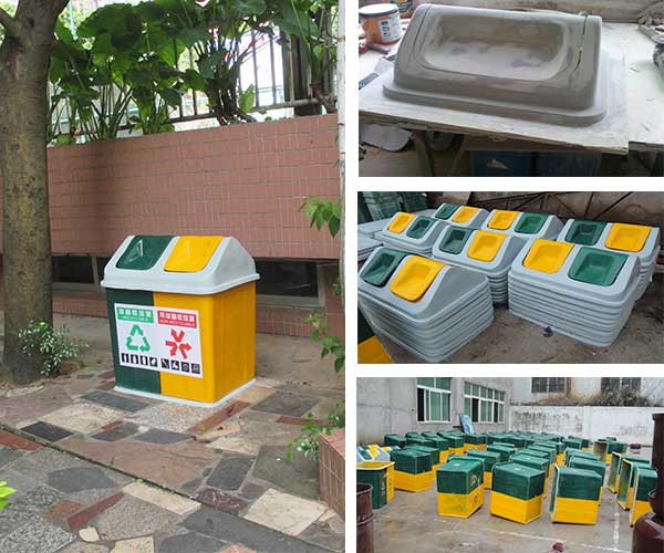  采購(gòu)玻璃鋼戶外垃圾桶，認(rèn)準(zhǔn)欣方圳垃圾桶廠家